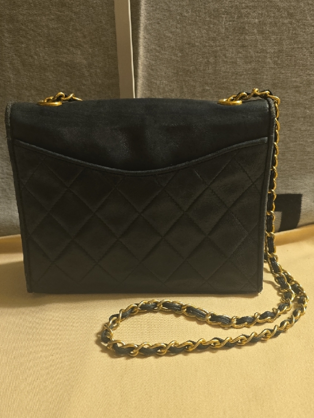 CHANEL Navy Blue Quilted Lambskin Shoulder Bag - Picture 2 of 15